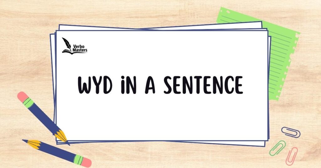 WYD in a Sentence
