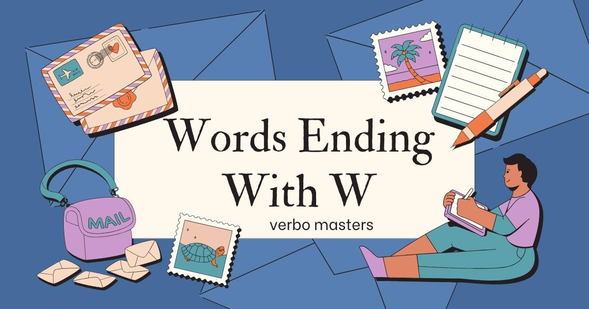 Words Ending With W